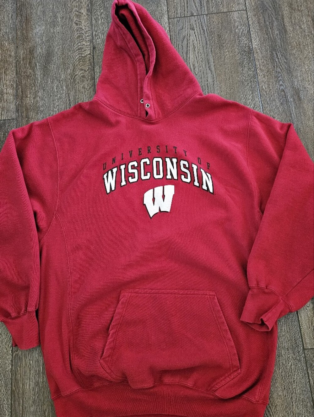 Steve And Barry's University of Wisconsin Red Hooded Sweatshirt, XL